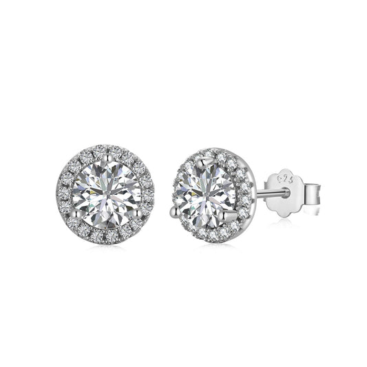 [Amore]Classic Princess Round Shape Earrings