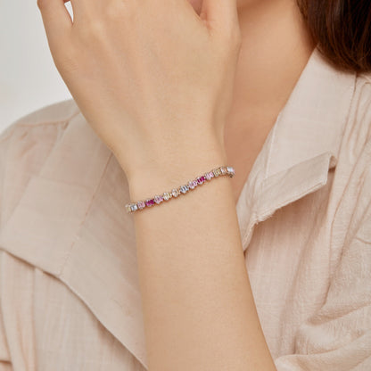 [Amore]Delicate Colorful Emerald Cut Party Bracelet