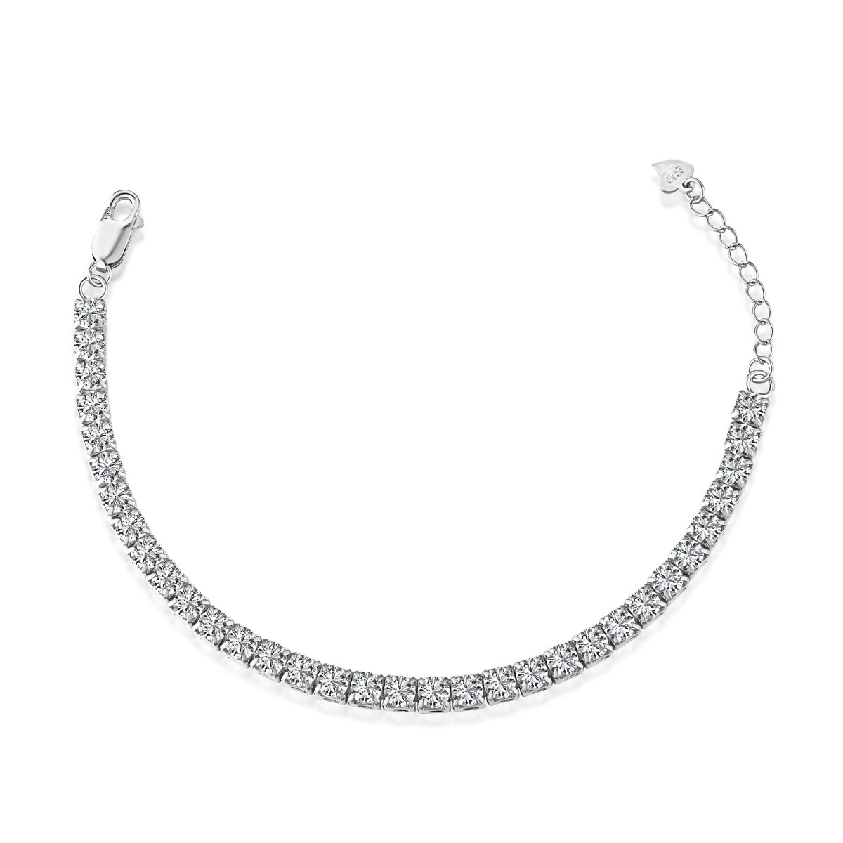 [Amore]Sparkling Radiant Princess Cut Tennis Bracelet