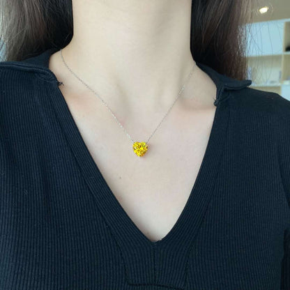 [Amore]6.0 carat Radiant Heart Shape Necklace