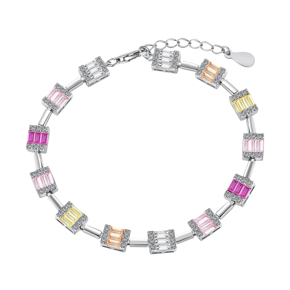 [Amore]Dainty Charming Emerald Cut Daily Bracelet