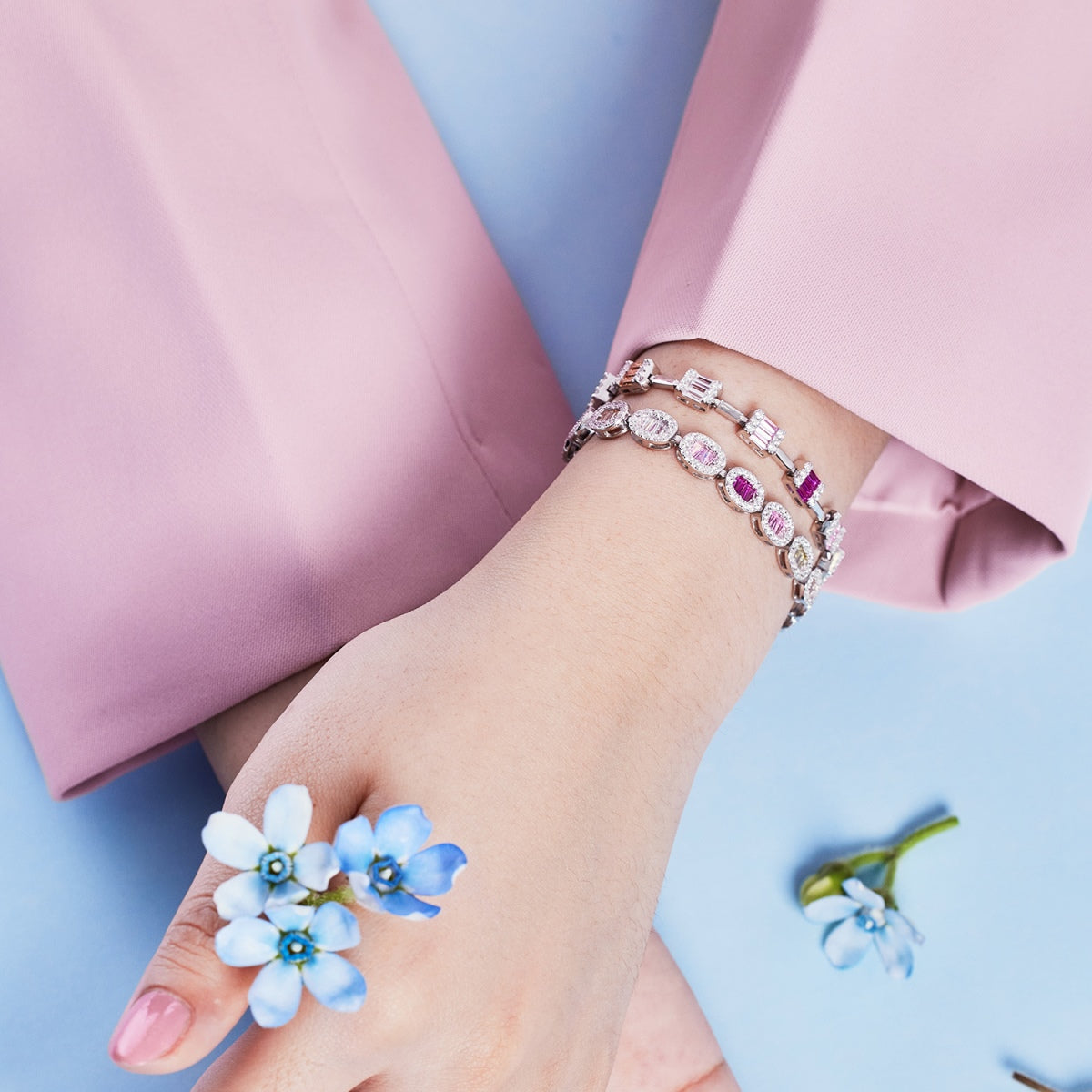 [Amore]Exquisite Ornate Emerald Cut Daily Bracelet