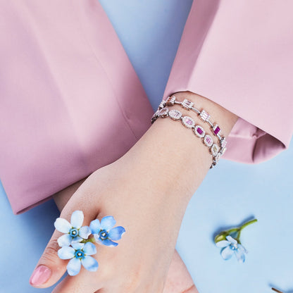 [Amore]Exquisite Ornate Emerald Cut Daily Bracelet
