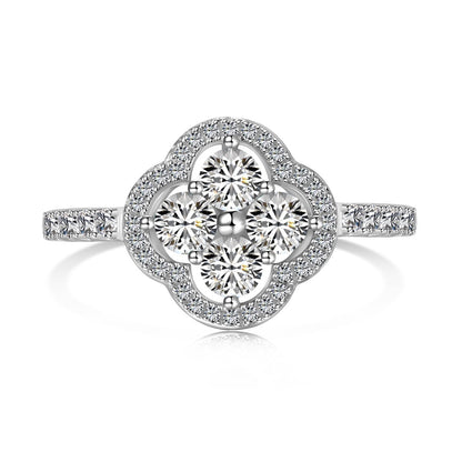 [Amore]Four Leaf Clover Flower Design Ring