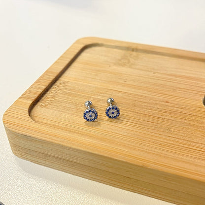 [Amore]Devil's Eye Ear Bone Nail Earrings