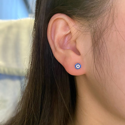 [Amore]Devil's Eye Ear Bone Nail Earrings