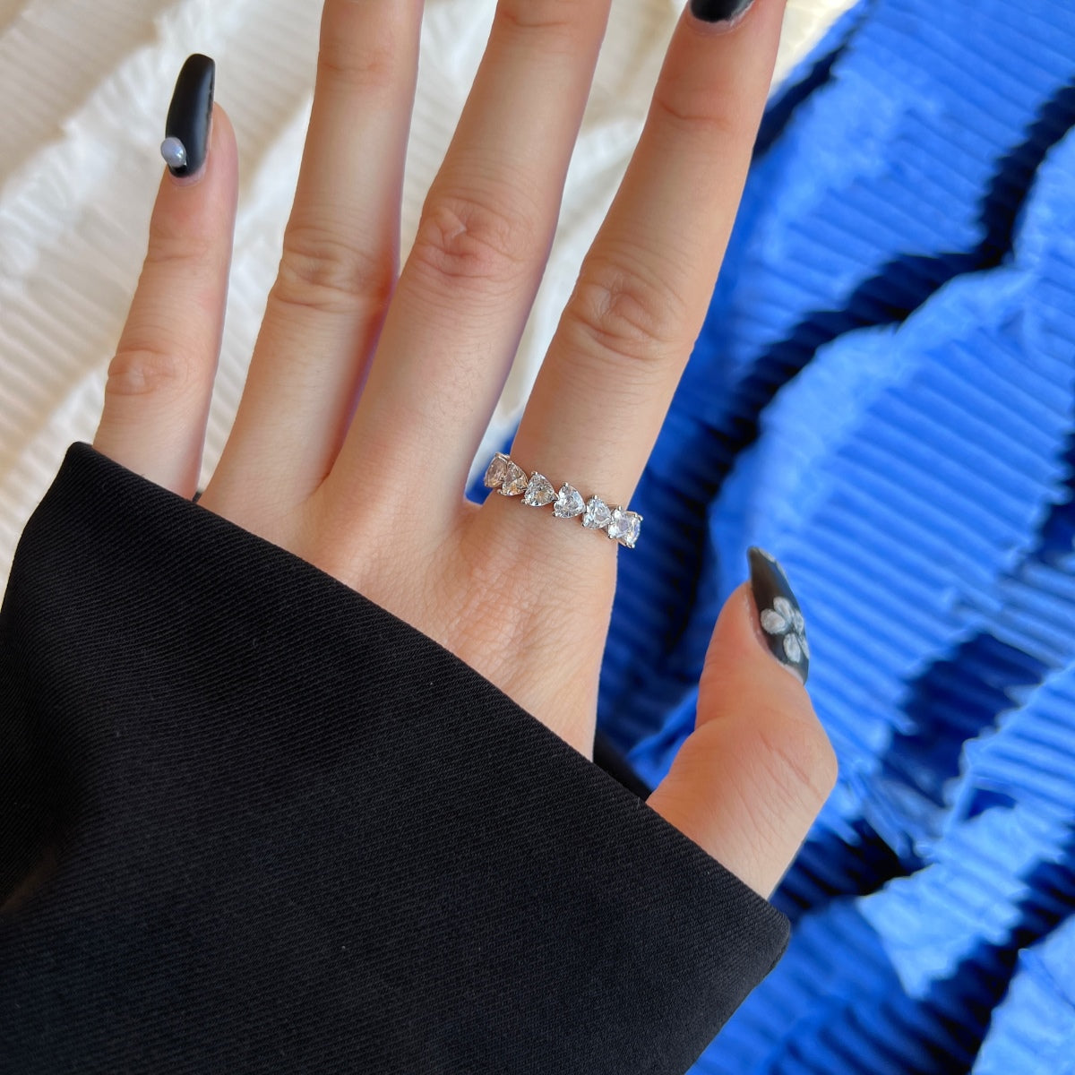 [Amore]0.25 Carat Radiant Romance Heart Cut Lover Ring