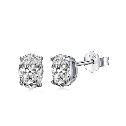 [Amore]Oval Classic Dignified Elegant Earrings