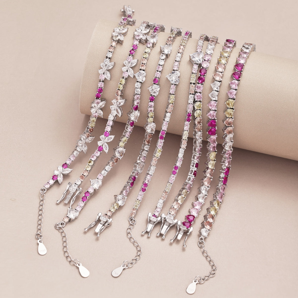 [Amore]Delicate Colorful Emerald Cut Party Bracelet
