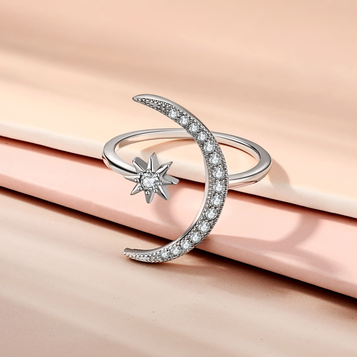 [Amore]Eternity Moon & Star Ring