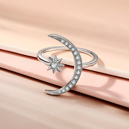 [Amore]Eternity Moon & Star Ring