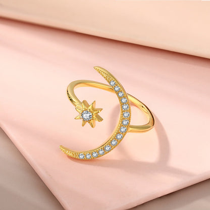[Amore]Eternity Moon & Star Ring