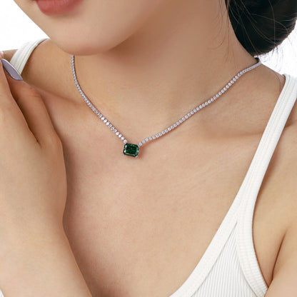 [Amore]4.0 Carat Elegant Radiant Cut Necklace
