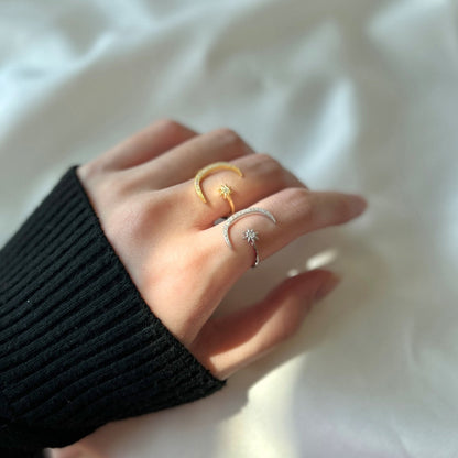 [Amore]Eternity Moon & Star Ring