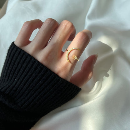 [Amore]Eternity Moon & Star Ring