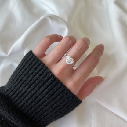 [Amore]Eternity Splashy Romantic Heart Shape Lover Ring