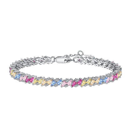[Amore]Ornate Sparkling Multi Cut Party Bracelet