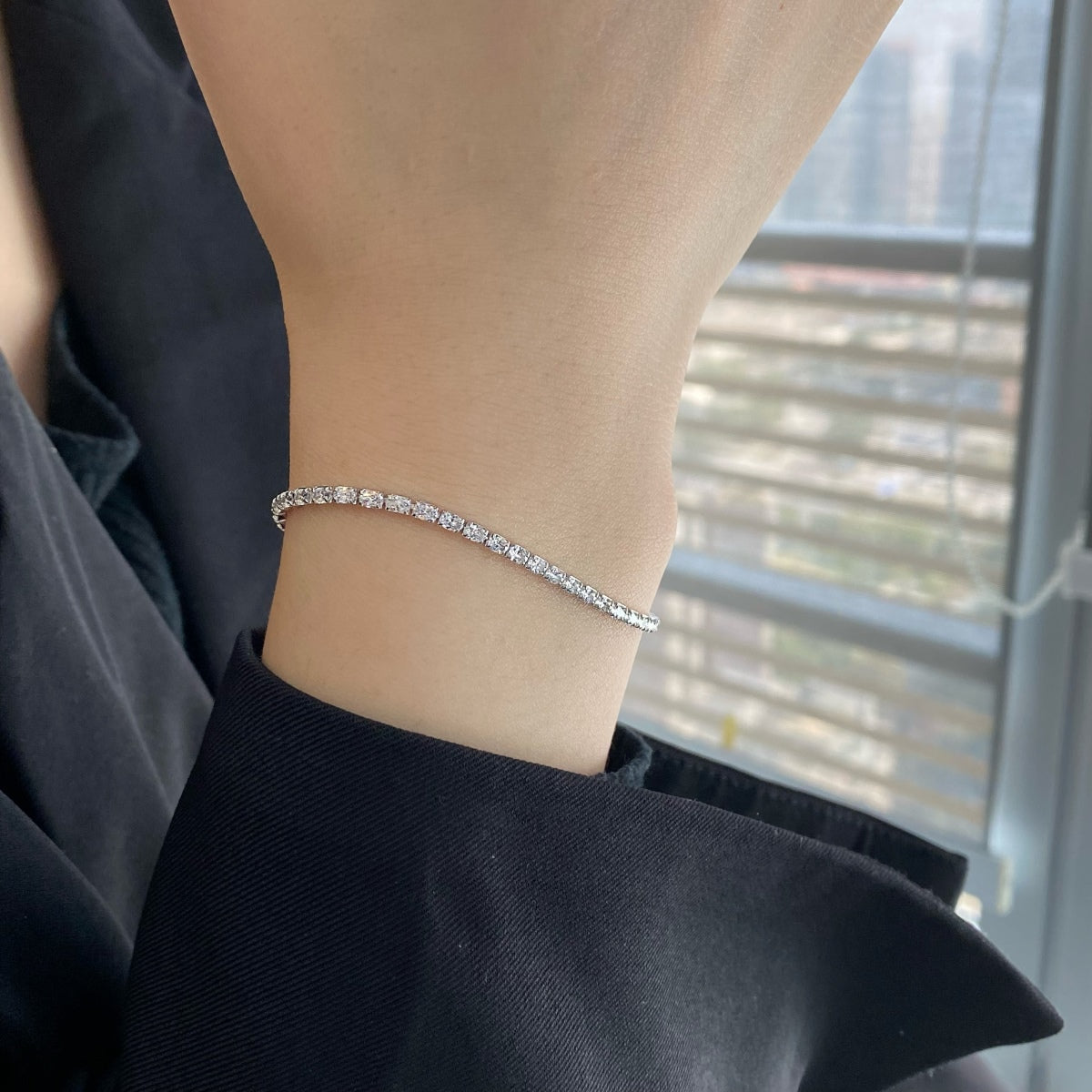 [Amore]Elegant Emerald Cut Daily Bracelet