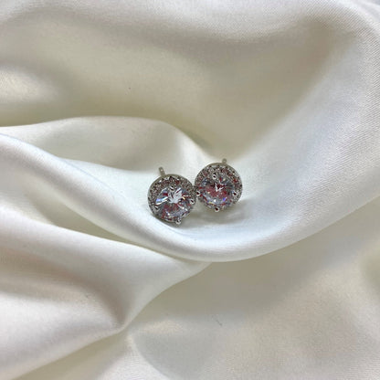 [Amore]Classic Princess Round Shape Earrings
