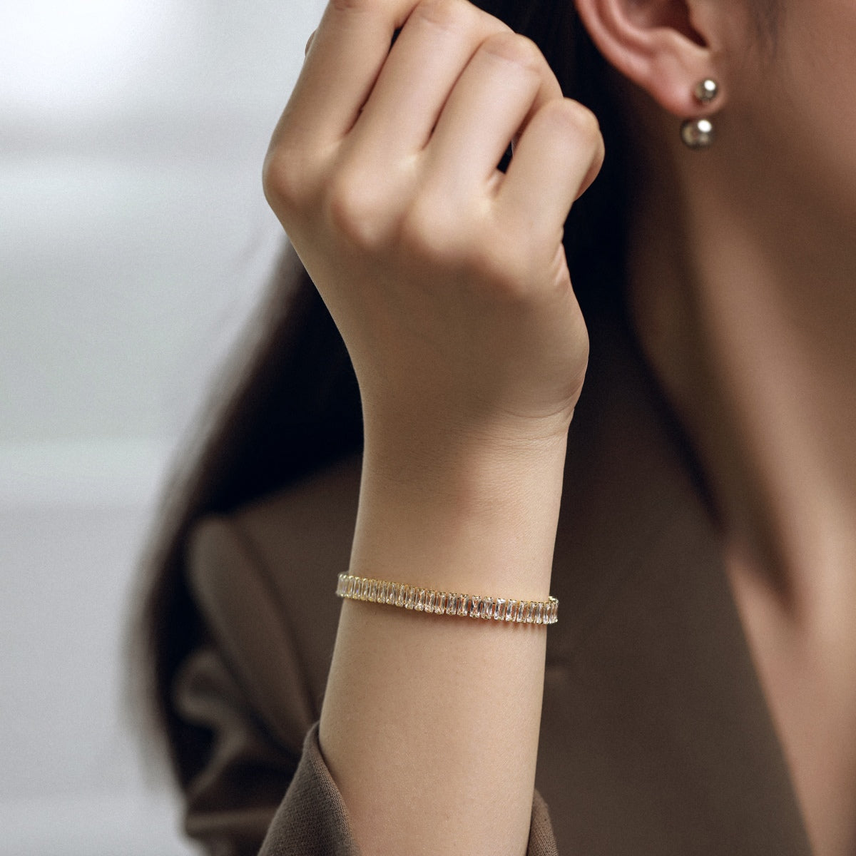 [Amore]Exquisite Emerald Cut Daily Bracelet