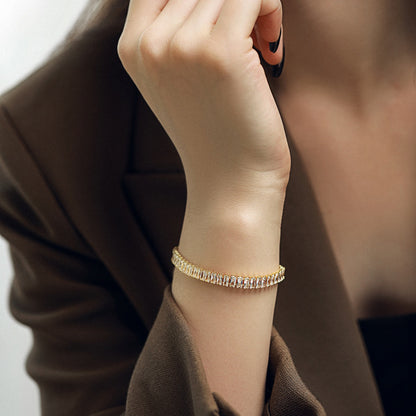 [Amore]Exquisite Emerald Cut Daily Bracelet