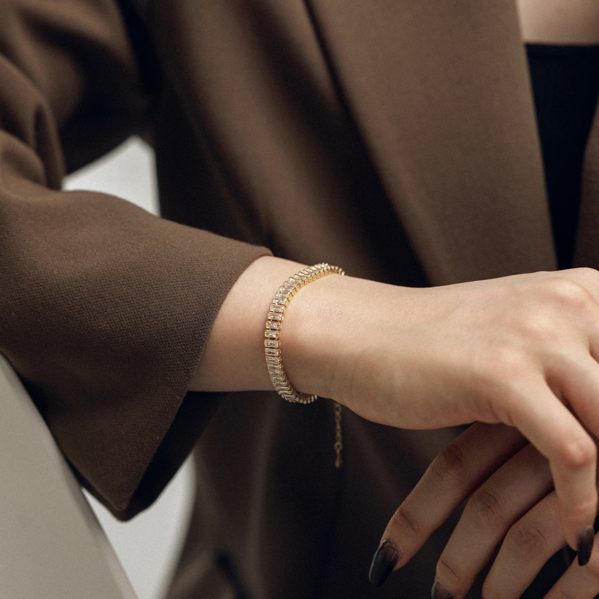 [Amore]Exquisite Emerald Cut Daily Bracelet