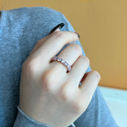 [Amore]Eternity Round Cut Tennis Ring