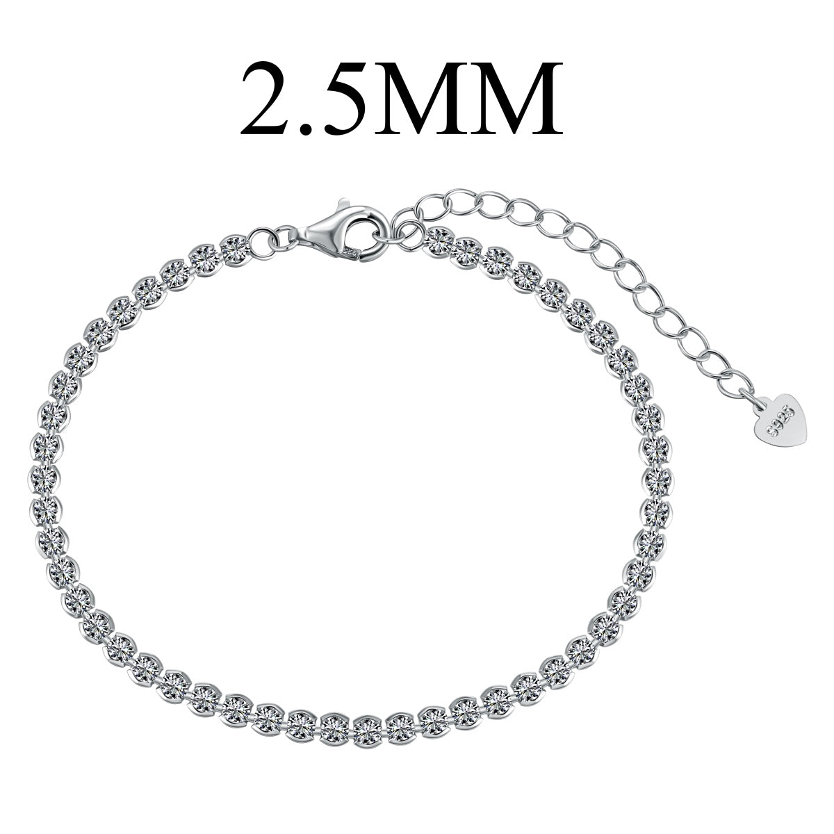 [Amore]Dazzling Sparkling Round Cut Daily Bracelet