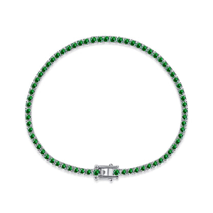 [Amore]Dazzling Colorful Round Cut Daily Bracelet