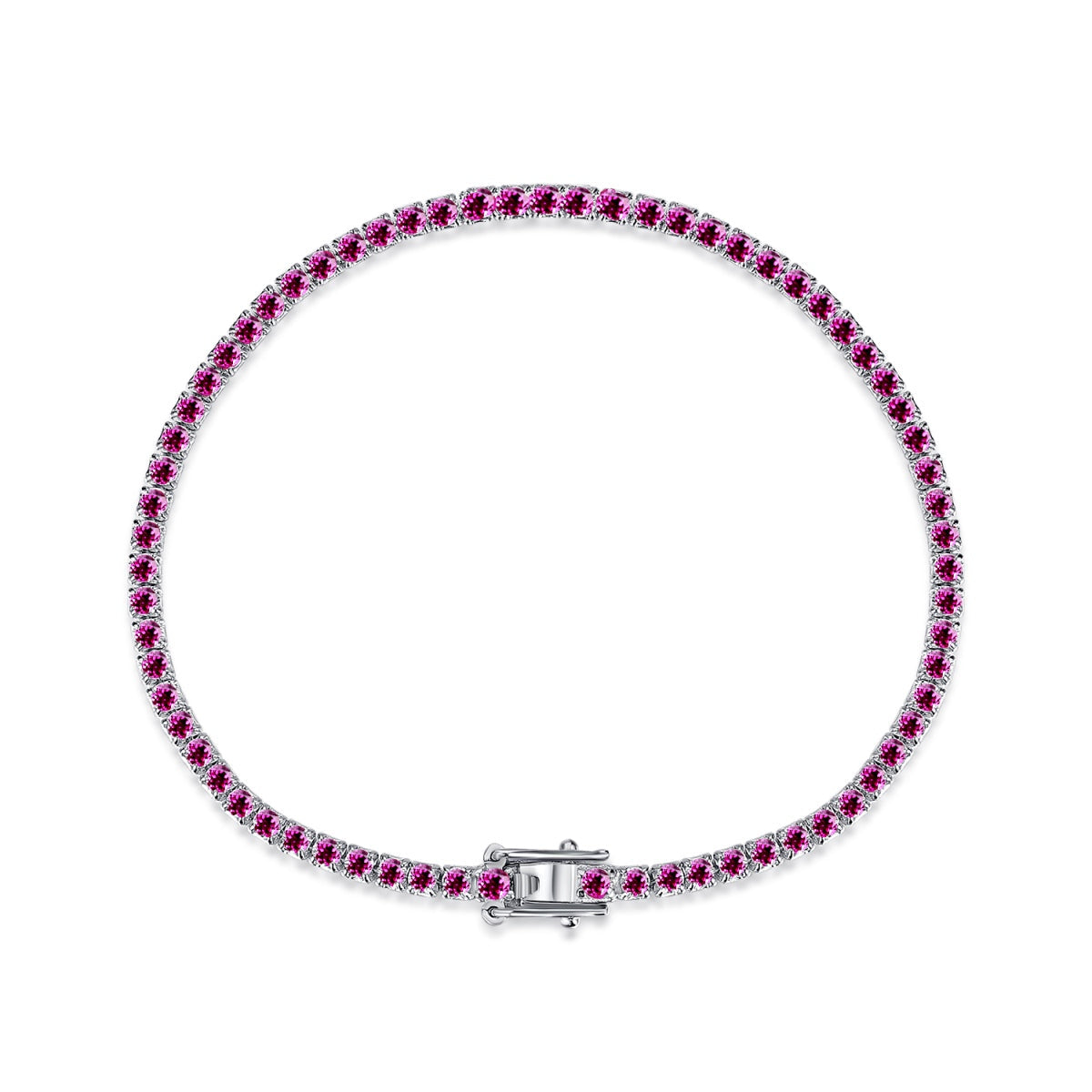 [Amore]Dazzling Colorful Round Cut Daily Bracelet