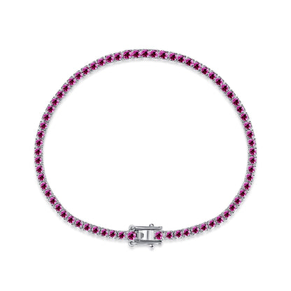 [Amore]Dazzling Colorful Round Cut Daily Bracelet