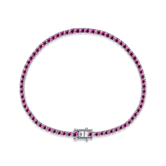 [Amore]Dazzling Colorful Round Cut Daily Bracelet