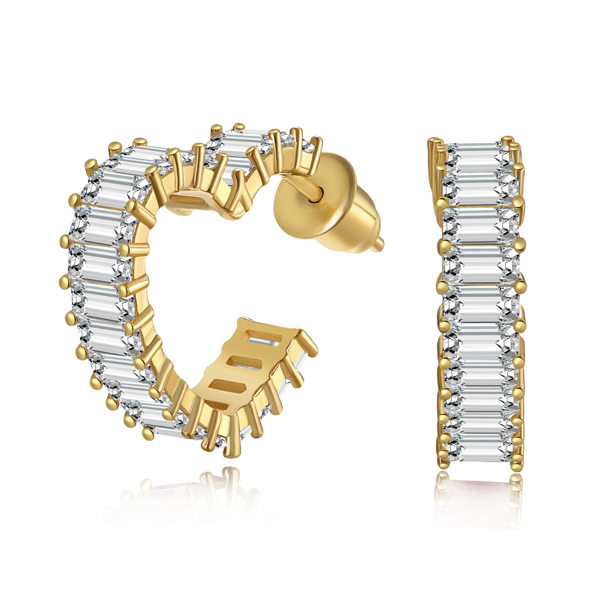 [Amore]Radiant Heart Cutout Earrings