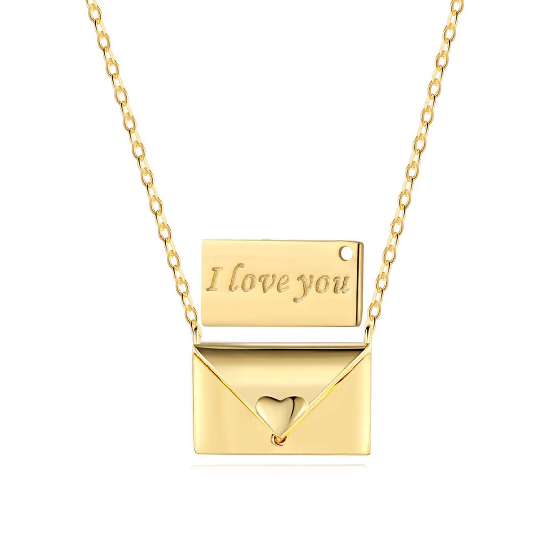 [Amore]Envelope Heart Shape Mother's Day Necklace