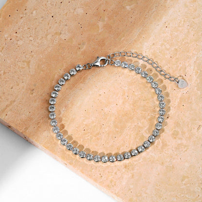 [Amore]Ornate  Sparkling Round Cut Daily Bracelet