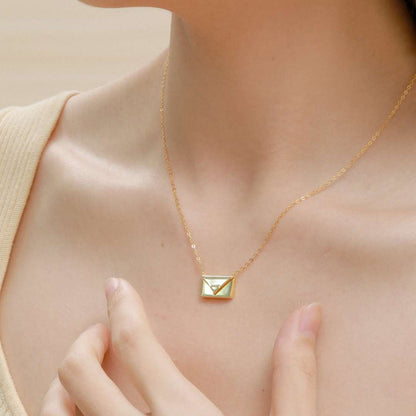 [Amore]Envelope Heart Shape Mother's Day Necklace