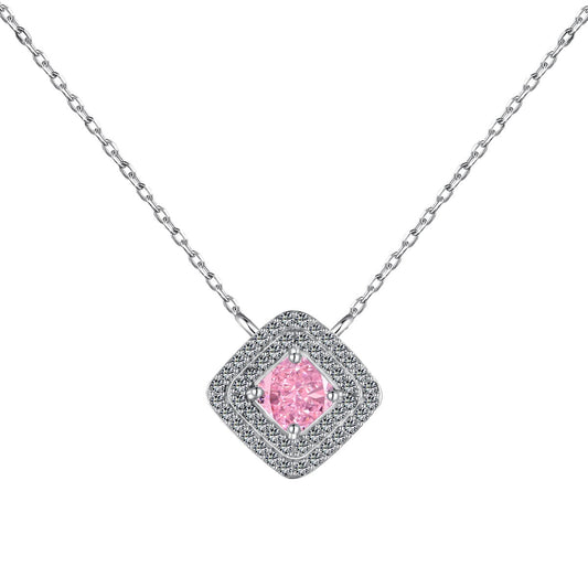[Amore]Sparkling Asscher Cut Necklace
