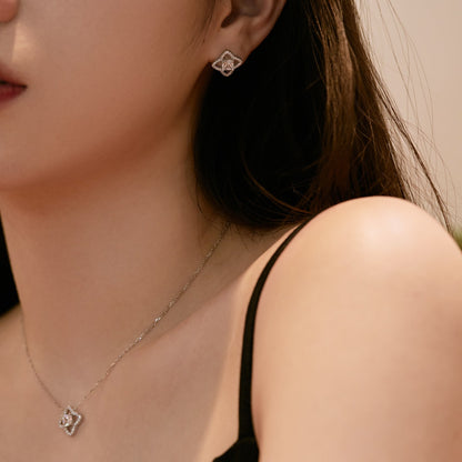 [Amore]Elegant Star Shape Princess Cut Daily Earrings