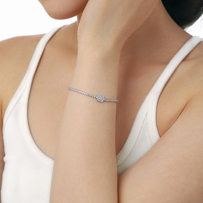 [Amore]Luxurious Dazzling Square Shape Banquet Bracelet