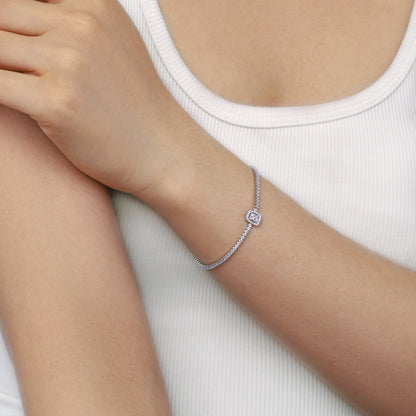 [Amore]Luxurious Dazzling Square Shape Banquet Bracelet