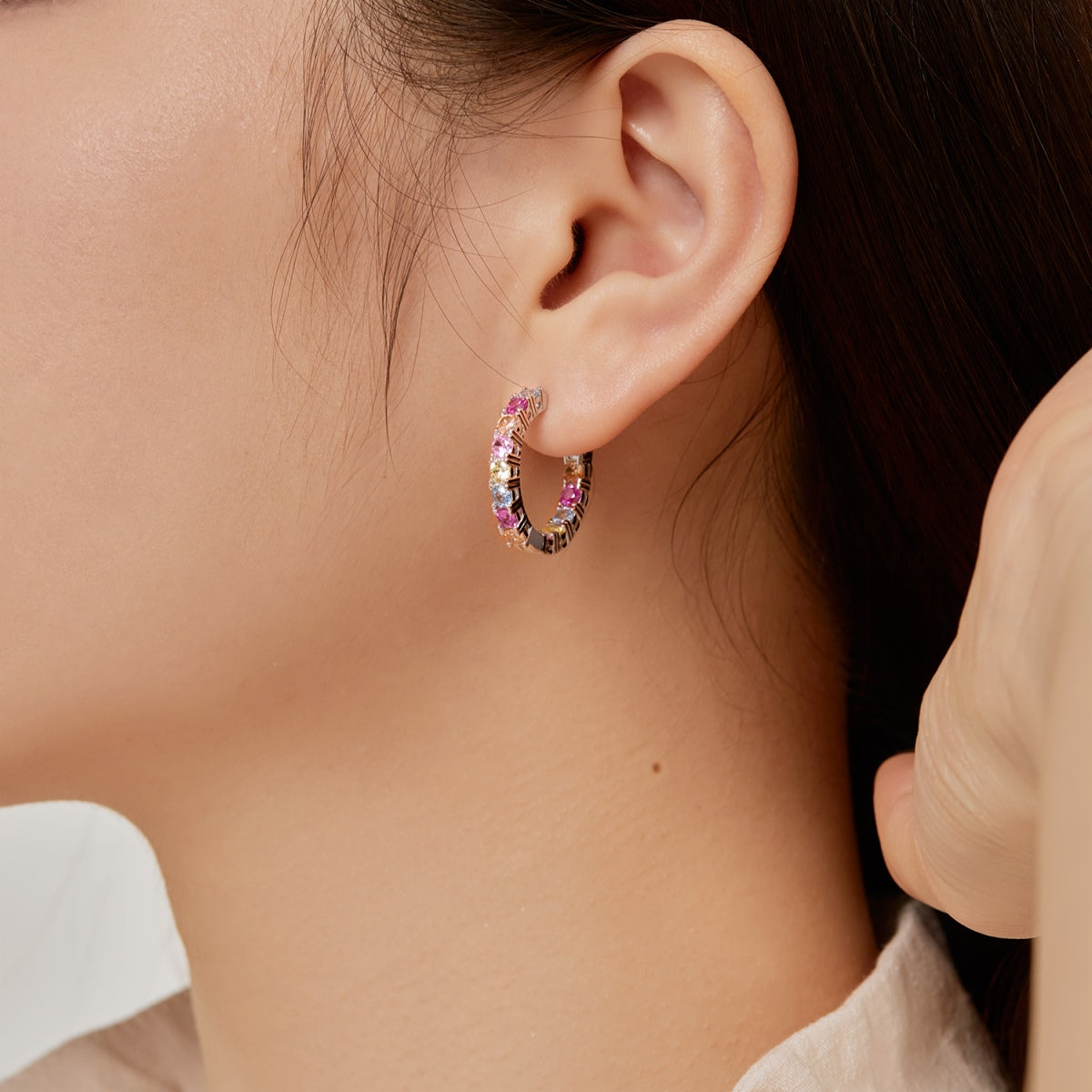 [Amore]Unique Round Cut Daily Earrings