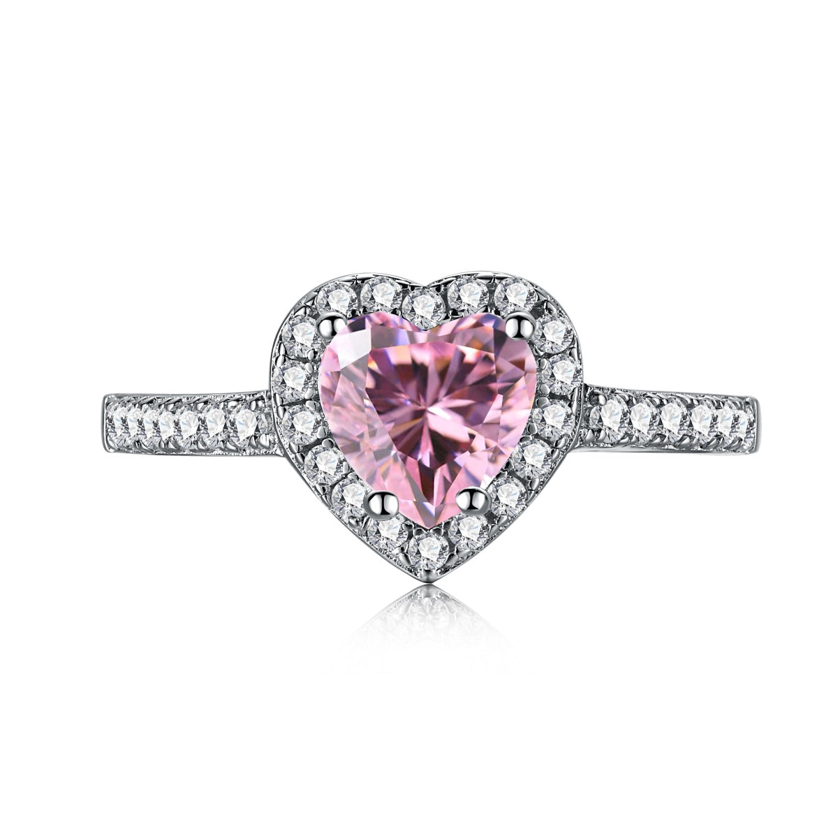 [Amore]Eternity Splashy Romantic Heart Shape Lover Ring