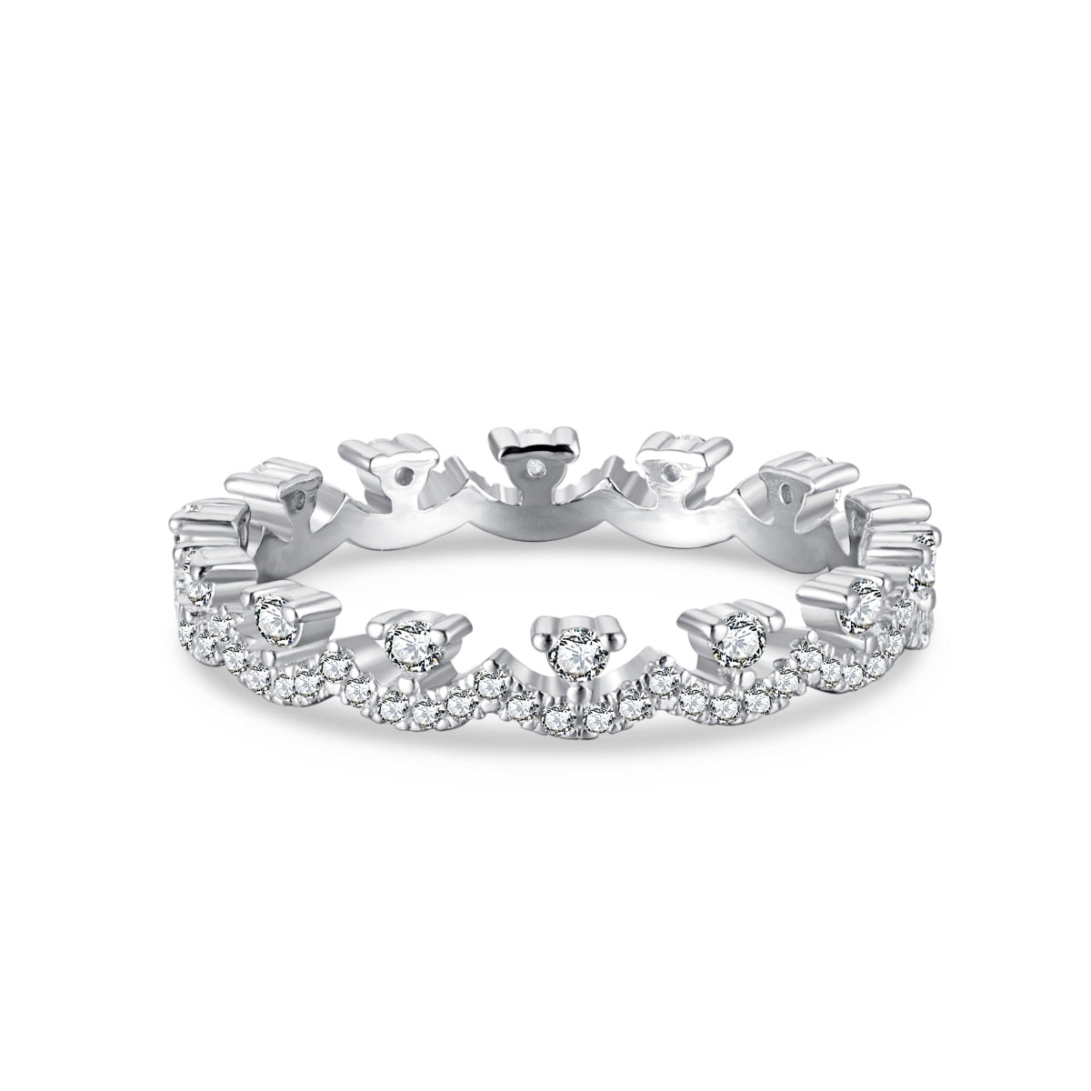 [Amore]Elegant Resplendent Round Shape Party Ring