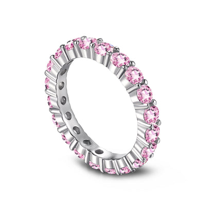 [Amore]Sparkling Round Cut Tennis Ring