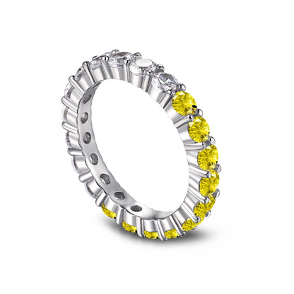 [Amore]Sparkling Round Cut Tennis Ring
