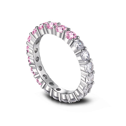 [Amore]Sparkling Round Cut Tennis Ring