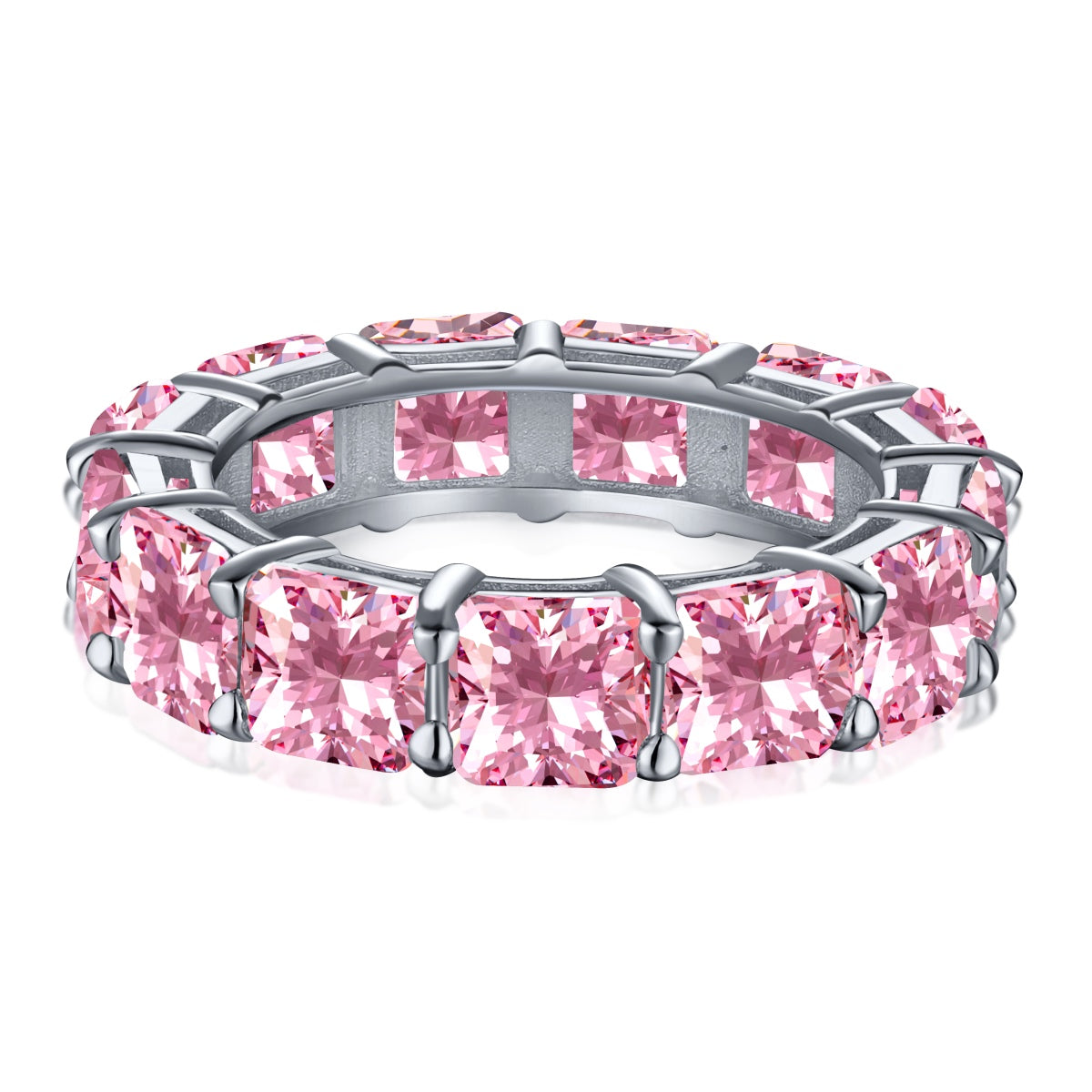 [Amore]Elegant Princess Cut Tennis Ring
