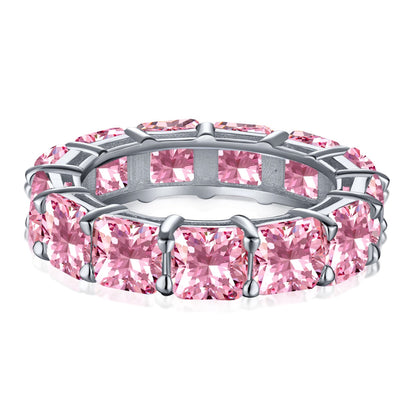 [Amore]Elegant Princess Cut Tennis Ring