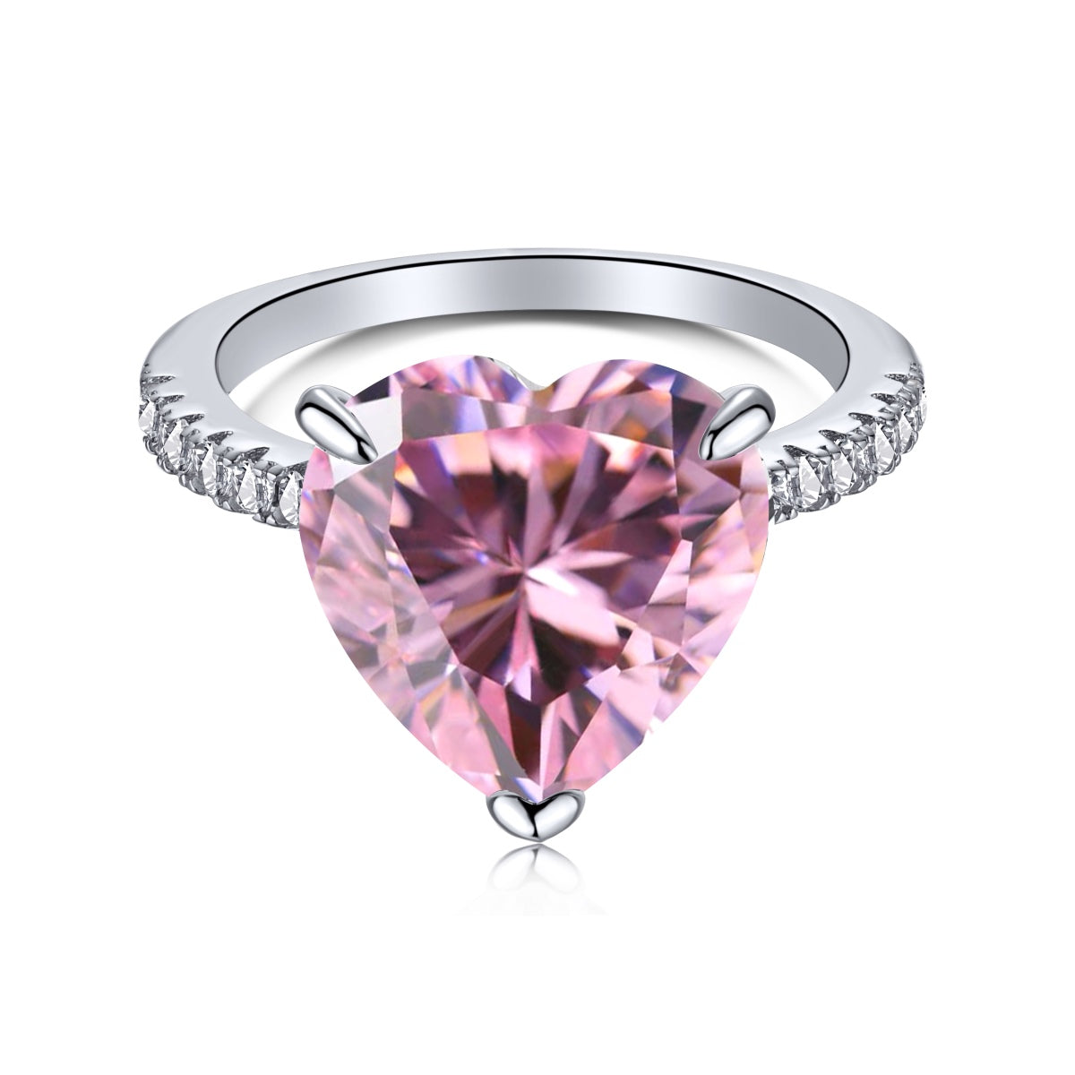 [Amore]6.0 Carat Luxurious Sparkling Romantic Heart Cut Lover Ring