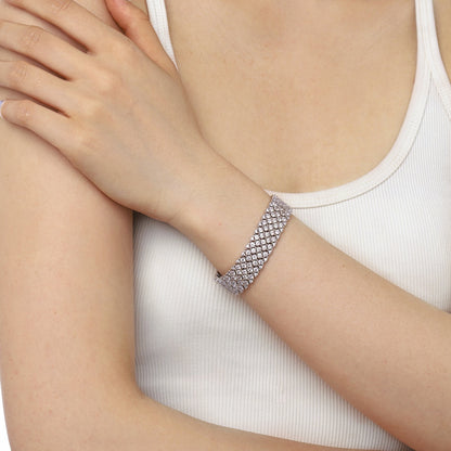 [Amore]Ornate Elegant Round Cut Party Bracelet